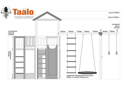 Серия C3 модель 1, детская игровая - спортивная конструкция Серия C3 модель 1, детская игровая - спортивная конструкция